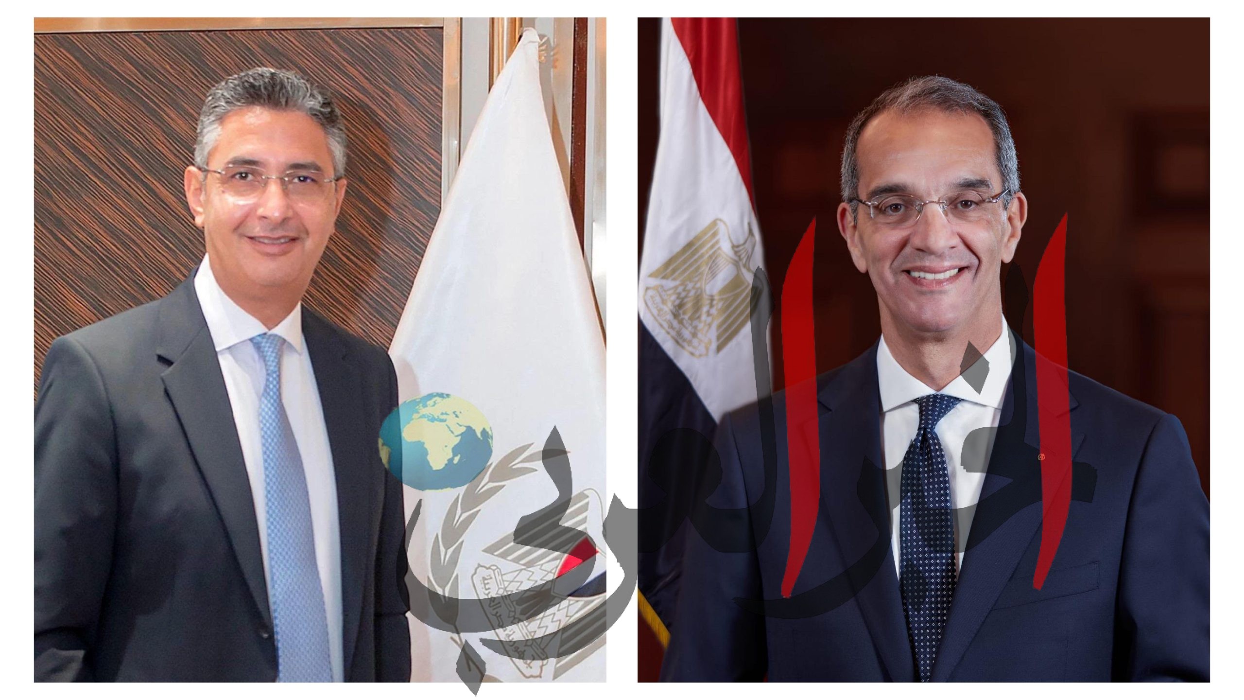 وزيرا التموين والاتصالات